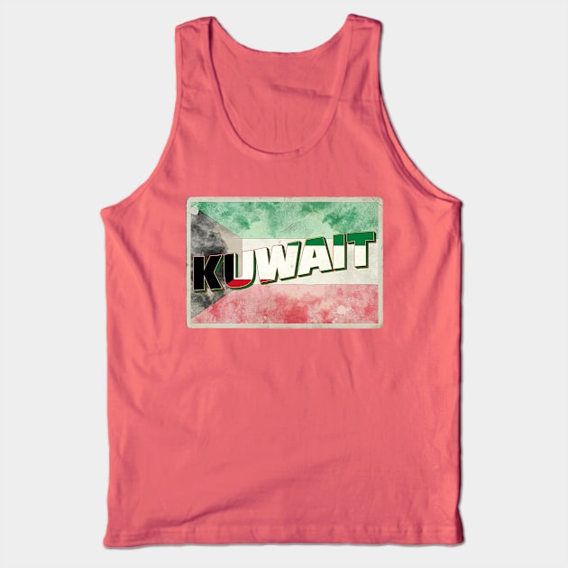 Kuwait Vintage style retro souvenir Tank Top by DesignerPropo